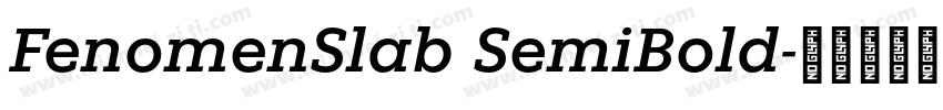FenomenSlab SemiBold字体转换